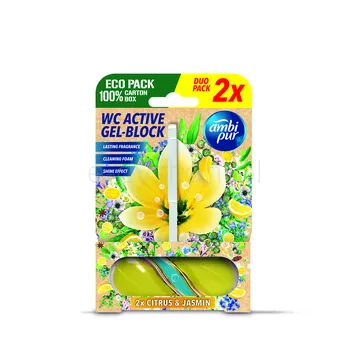 Ambi Pur Active Gel Block Zawieszka Do Wc Citrus & Jasmin 2 X 45 G