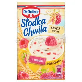 Dr.Oetker Słodka Chwila Kaszka Manna Smak Malinowy 49G