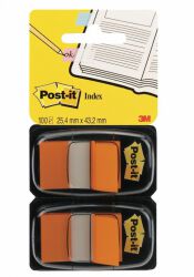 Post-It Zakładki Indeksujące (680-O2EU), PP, 25,4x43,2mm, 2x50 kart., pomarańczowy