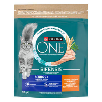Purina One Senior 7+ bogata w kurczaka i pełne ziarna 750 g