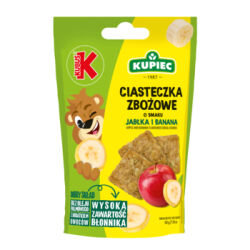 Kupiec & Kubuś Ciasteczka zbożoweo o smaku jabłka- banana 50g