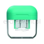 Keyroad Temperówka plastikowa, podwójna, z pojemnikiem, display, mix kolorów  - 4