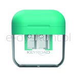 Keyroad Temperówka plastikowa, podwójna, z pojemnikiem, display, mix kolorów  - 4