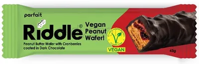 Wegański Baton Z Masłem Orzechowym I Żurawiną W Ciemnej Czekoladzie 43 G