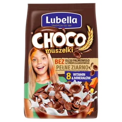 Lubella Mlekołaki Choco Muszelki Zbożowe Muszelki O Smaku Czekoladowym 250 G