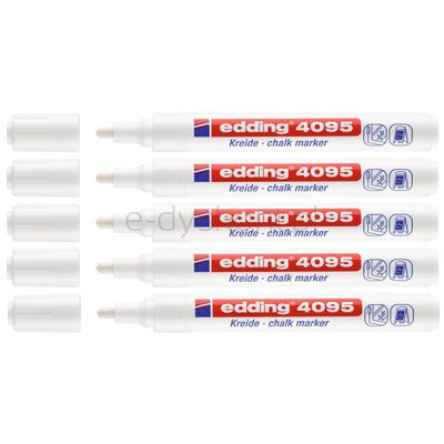 Marker kredowy e-4095 EDDING, 2-3mm, 5 szt., biały