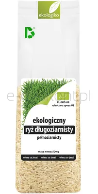 Ryż Długoziarnisty Pełnoziarnisty Bio 500 G