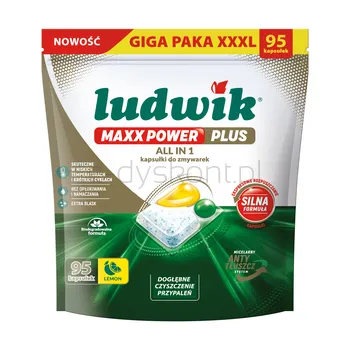 Ludwik Maxx Power Plus Kapsułki Do Zmywarek 95 Szt. Lemon