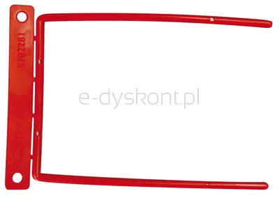 Office Products Klipsy Archiwizacyjne D-Clip, Grubość Pliku Max. 8Cm, Czerwony 
