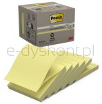 Post-It Ekologiczne Karteczki Samoprzylepnez-Notes (R330-1B), 76X76Mm, 6 Bl. X 100 Kart., Żółte  - 2