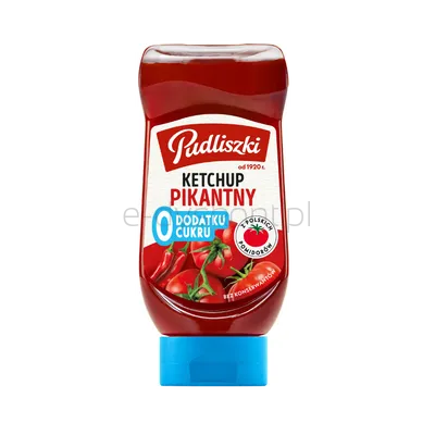 Pudliszki Ketchup pikantny zero cukru 440g