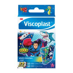 Viscoplast Plastry Dziecięce Cool, 2 Rozmiary, 20 Szt., Pudełko