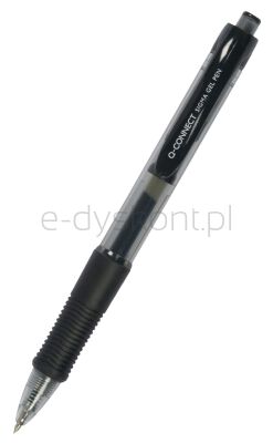 Q-Connect Długopis automatyczny żelowy 0,5mm (linia), zawieszka, czarny