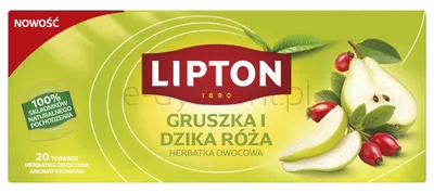 Lipton Herbata Fruit Gruszka I Dzika Róża 20 Torebek