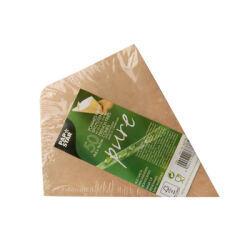 Papstar Torebki Na Frytki Z Miejscem Na Dip, Papierowe, Pure, 19,5 Cm X 16,5 Cm, Kolory: Brązowy/Biały, Pojemność 100 G, 50 Szt