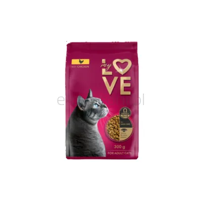 My Love Pełnoporcjowa sucha karma dla dorosłych kotów z kurczakiem 300 g