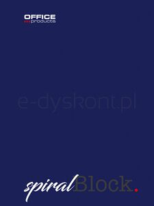 Office Products Kołonotatnik A5, w linie, 80 kart., 70gsm, granatowy