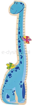 Drewniana miarka wzrostu dino (101x27x1cm) fsc