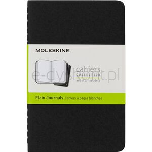 Moleskine Zestaw 3 Zeszytów Cahier Journals P (9x14cm) gładki, 64 strony, czarny
