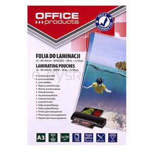 Office Products Folia Do Laminowania, A3, 2x125mikr., błyszcząca, 100szt., transparentna