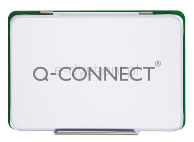 Q-Connect Poduszka do stempli z tuszem, 110x70mm, metalowa, zielona