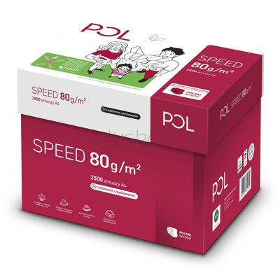 Papier ksero POL SPEED, A4, klasa C, 153CIE, 80gsm, 500ark.