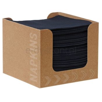 Duni Serwetki BIO Dunisoft 20x20 cm Czarne - 50 szt.