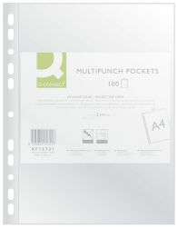 Q-Connect Koszulki Na Dokumenty Pp, A4, Krystal, 50Mikr., 100Szt.