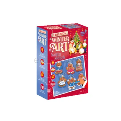 Pomocnicy Św. Mikołaja 450 g Friendy zestaw do dekoracji z 3 pisakami lukrowymi