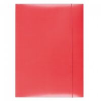 Office Products Teczka z gumką, karton/lakier, A4, 350gsm, 3-skrz., czerwona [BIURO]
