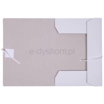 Teczka wiązana OFFICE PRODUCTS Budget, karton, A4, 250gsm, 3-skrz., biała