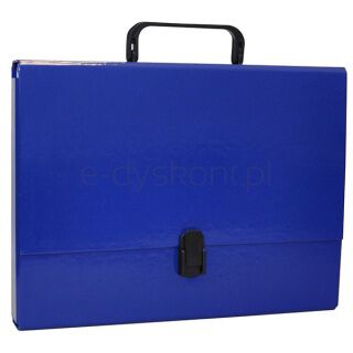 Office Products Teczka-pudełko PP, A4/5cm, z rączką i zamkiem, granatowa