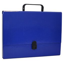Office Products Teczka-pudełko PP, A4/5cm, z rączką i zamkiem, granatowa