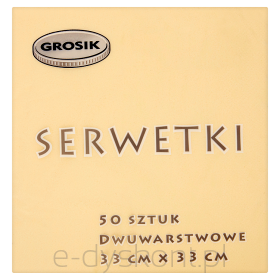 Grosik Serwetki Stołowe 33X33 Ecru 50 Sztuk 