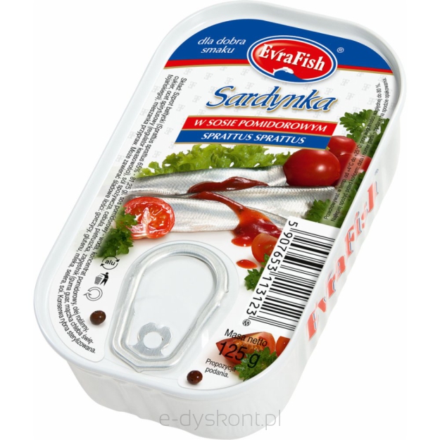 Evra Fish Sardynka/S/Pomidorowy 125