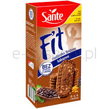 Sante Fit Ciasteczka Zbożowe Kakaowe Bez Cukru 300g