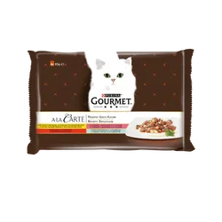 Karma dla kotów GOURMET Przepisy szefa kuchni A LA CARTE Mix - 4 smaki (4x85g) 3+1