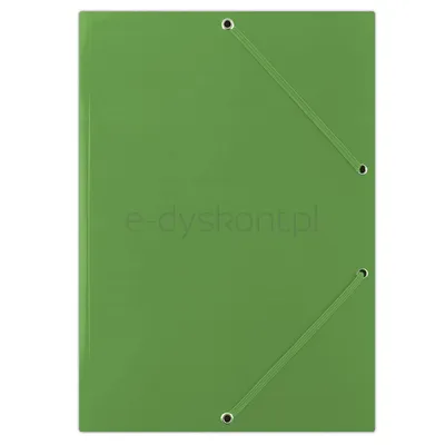 Donau Teczka Z Gumką Karton, A4, 400Gsm, 3-Skrz., Zielona 