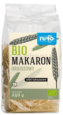 Makaron Orkiszowy Nitki Luksusowe Bio 250 G