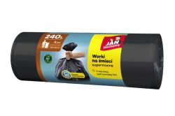 Jan Niezbędny Worki na śmieci 240l, 8szt., czarne