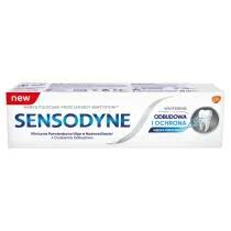 Sensodyne Odbudowa I Ochrona Whitening Pasta Wybielająca Z Fluorem Do Nadwrażliwych Zębów, Wyrób Medyczny, Technologia Novamin, 75 Ml