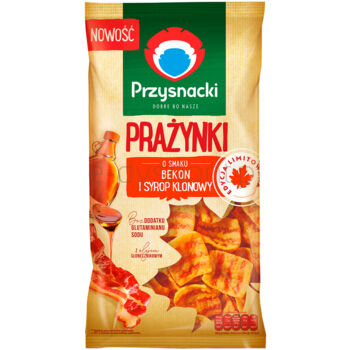 Przysnacki Prażynki o smaku Bekon i Syrop Klonowy 120 g