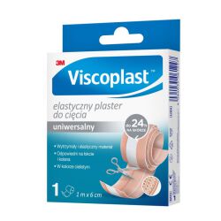 Viscoplast Plaster Elastyczny Uniwersalny, 6Cmx1M, Jasnobrązowy