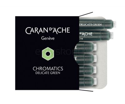 Caran D'ache Naboje Chromatics Delicate Green, 6szt., jasnozielone