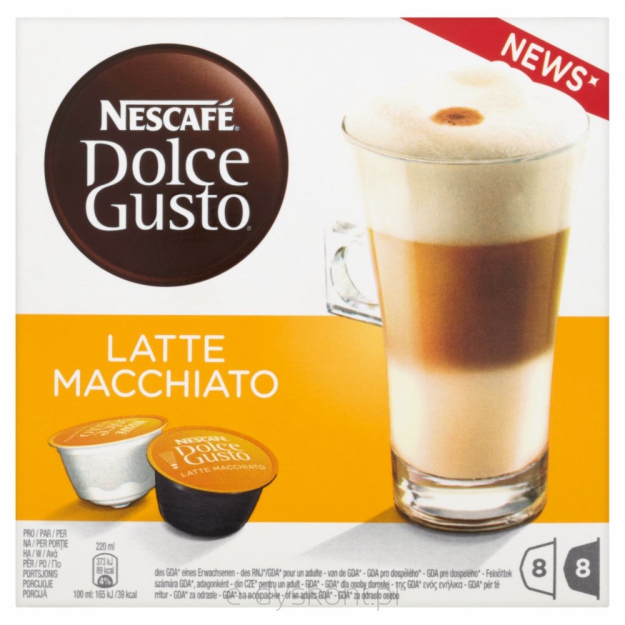 Nescafe Kawa W Kapsułkach Dolce Gusto Latte Macchiato 194,4 G (16 Sztuk)