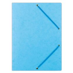 Office Products Teczka z gumką, preszpan, A4, 390gsm, 3-skrz., jasnoniebieska