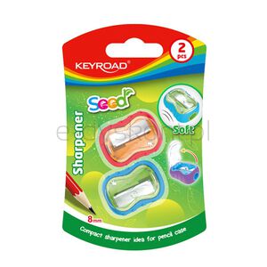 Keyroad Temperówka plastikowa Seed, pojedyncza, z osłoną, średnica: 8mm, 2szt, blister