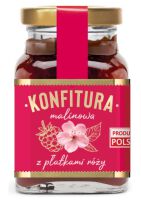 Konfitura malinowa z płatkami róży 200 g