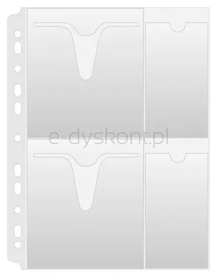 Donau Koszulki Na Płyty Cd/Dvd Pp, A4, Groszkowe, 160Mikr.