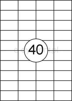 Etykiety OFFICE PRODUCTS, 48,5x25,4mm, białe, 100 ark.